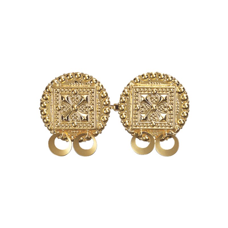 027693 - Follo beltespenne til skinnlist, forgylt