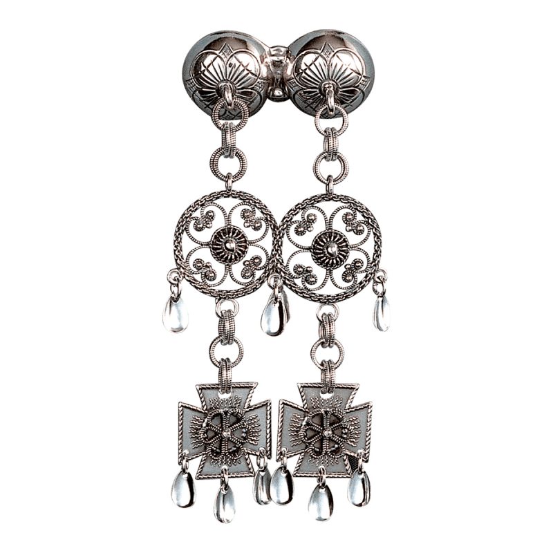 120100 - Halssølje med rosett, oksidert