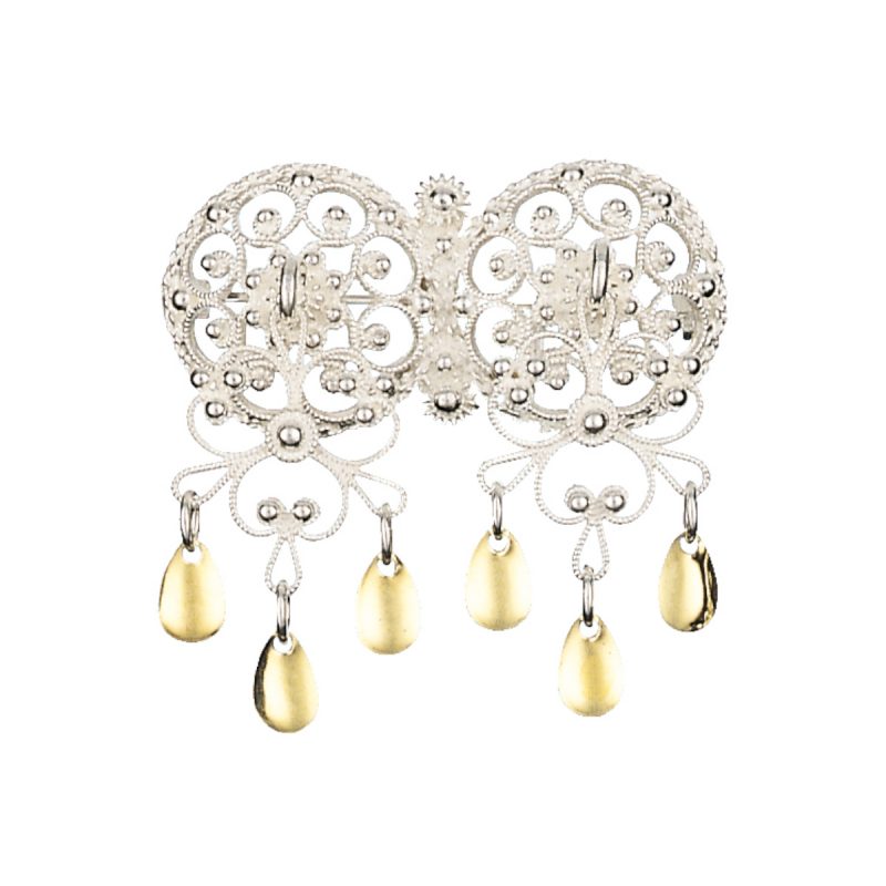 206505 - Halssølje, kvit/forgylt