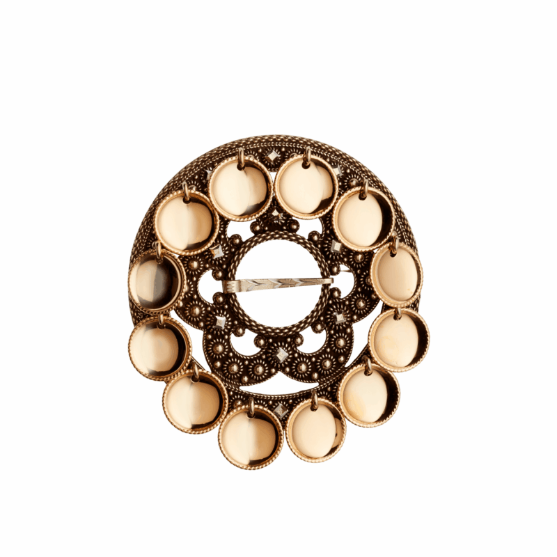 245700 - Slangesølje, gammalforgylt med lauv