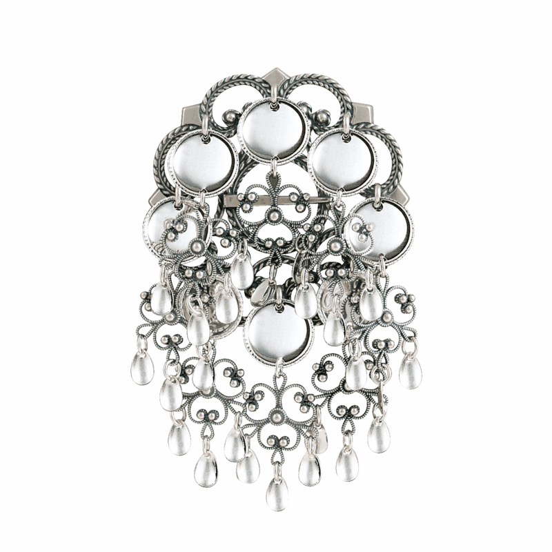 248101 - Sølje med 16 mm trådkantlauv,  oksidert