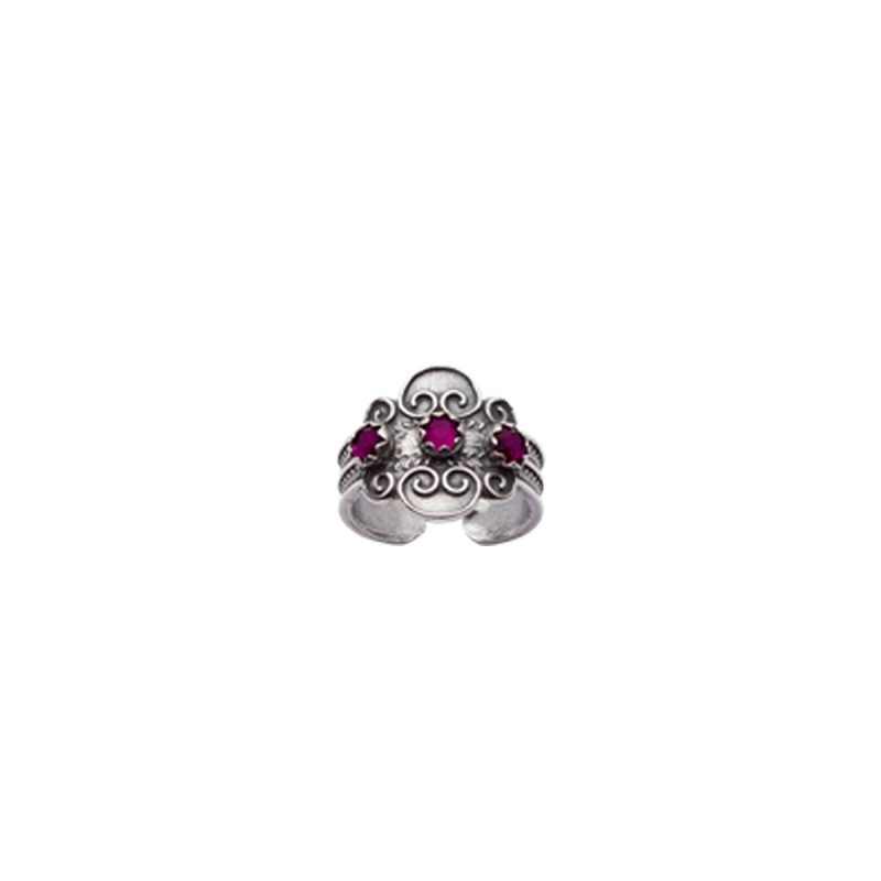 317130 - Ring med lilla stein, oksidert