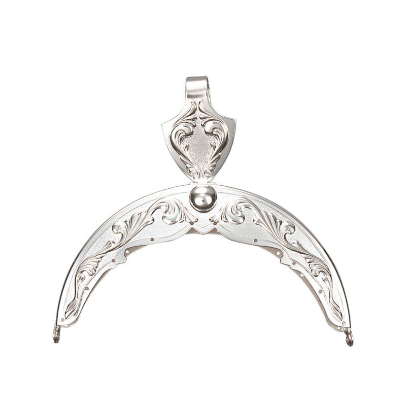 348400 - Veskelås forsølva, kvit