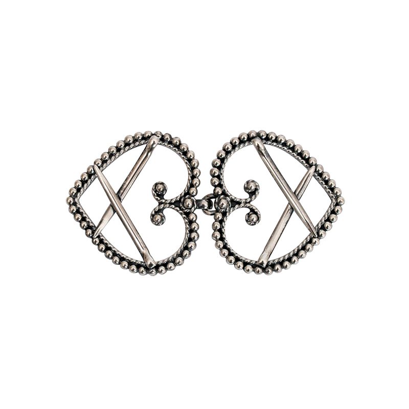 562021 - Østfold spenne til skinnlist, oksidert