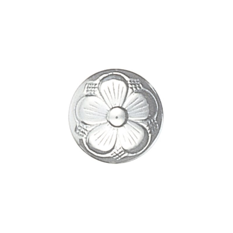 644400 - Knapp 17 mm med botn, kvit