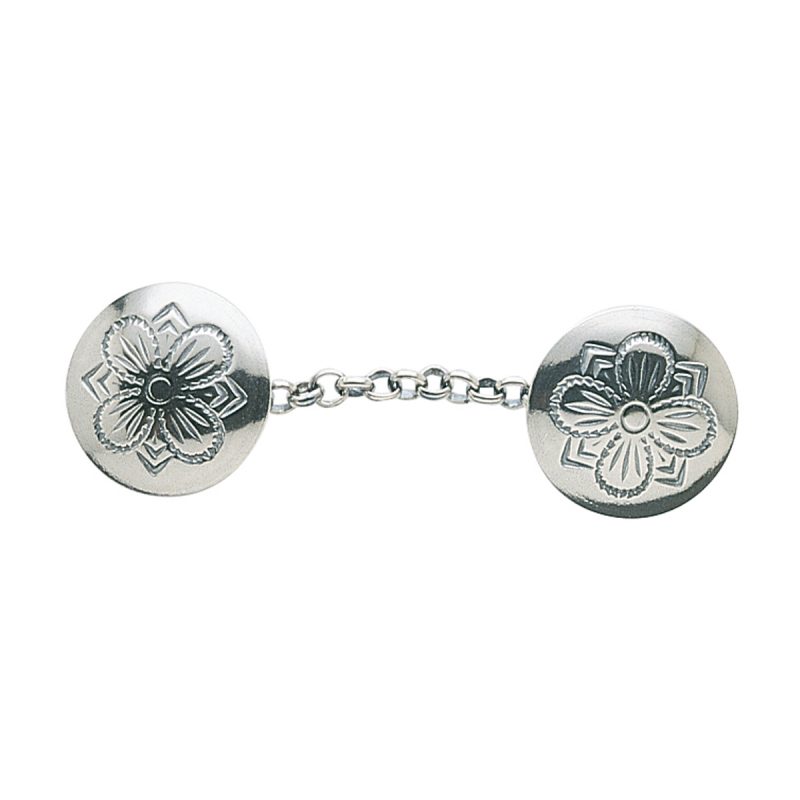 658100 - Spelmannsknapp med kjede 19 mm, oksidert