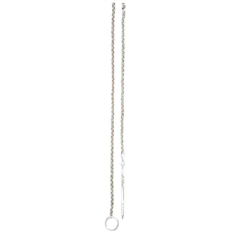 785491 - Kjede Vest Agder 1,1 m med spyd og ring, kvit