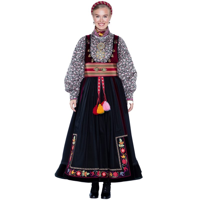 Aust-Telemark - Beltestakk A82 med brodert forkle